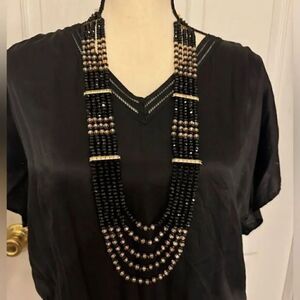 PAKISTANI INDIAN GORGEOUS‎ SPARKLY BRIDAL FORMAL LONG LAYERED NECKLACE MALA